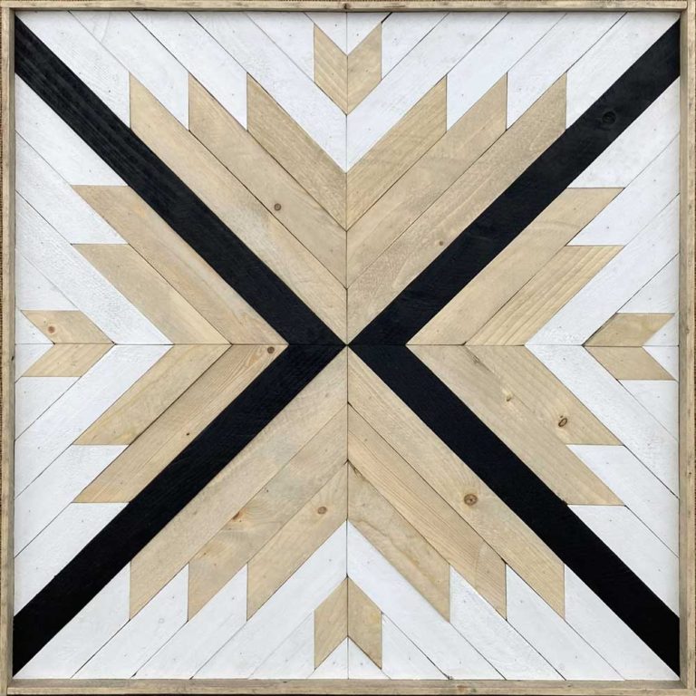 Geometric Farmhouse Square Rush City Rustic